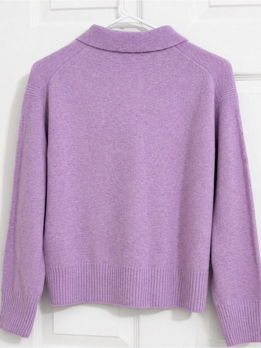 J. Crew Polo Sweater Women’s Small Lilac Purple Merino Wool Alpaca Blend - Picture 3 of 9